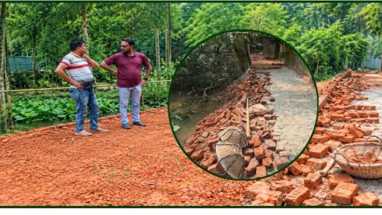 লালমাইয়ে চলমান কয়েকটি উন্নয়নকাজের মান নিয়ে প্রশ্ন!